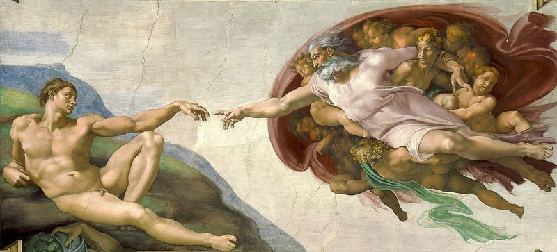 Michelangelo's Creation of Adam, Sistine Chapel ceiling (c. 1512)
