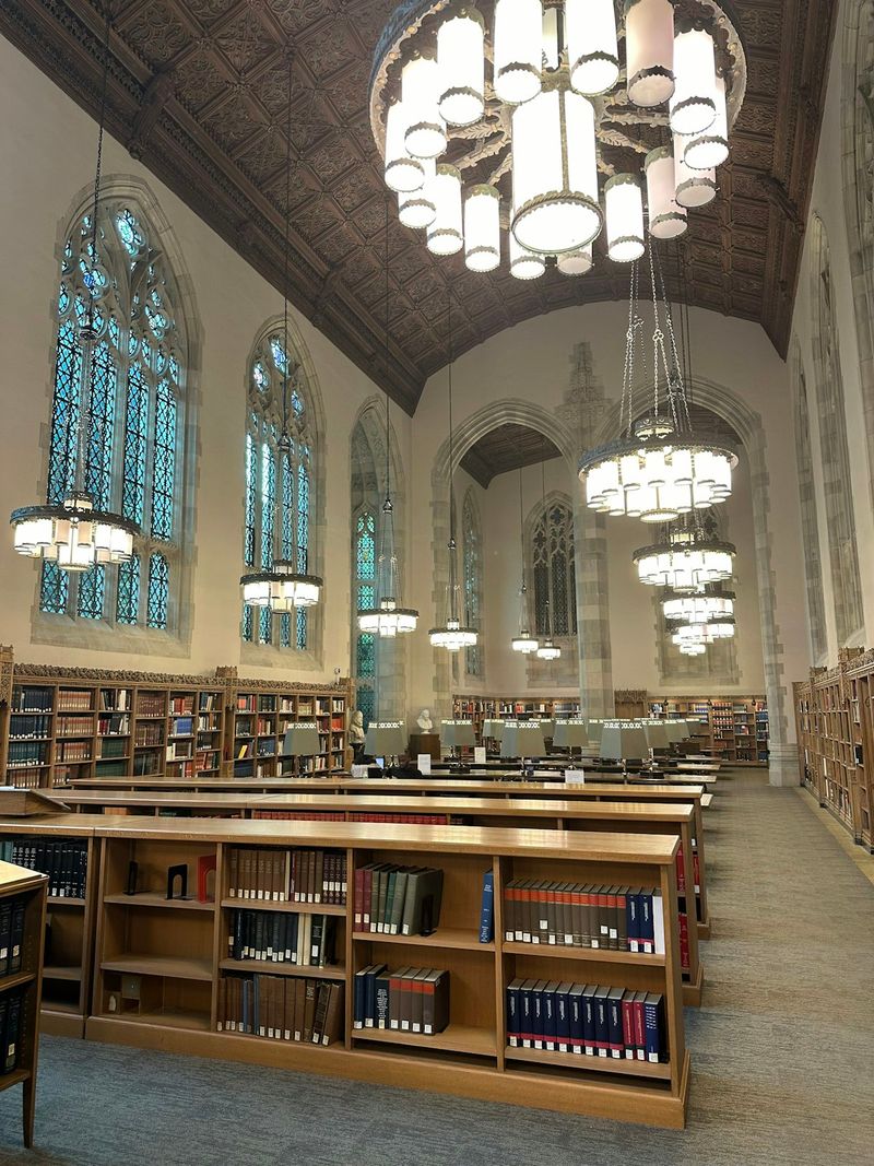 Interior of a Yale University library